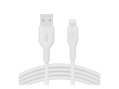 USB-A TO LTG, SILICONE, 2M, WHT