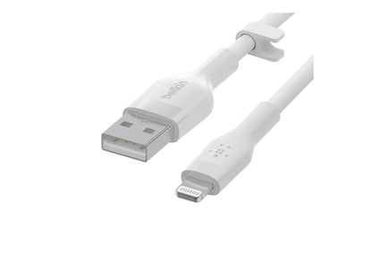 USB-A TO LTG, SILICONE, 2M, WHT