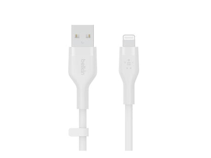 USB-A TO LTG, SILICONE, 2M, WHT