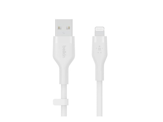 USB-A TO LTG, SILICONE, 2M, WHT