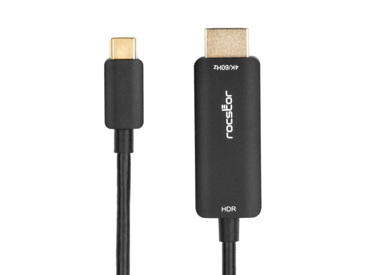 Premium 3ft (1m) USB-C to HDMI Cable M/M - 4K 60Hz - 3ft / 3 ft (1m) - Supports up to 3840 x 2160 @ 60Hz - USB Type C to HDMI Male to Male - Black