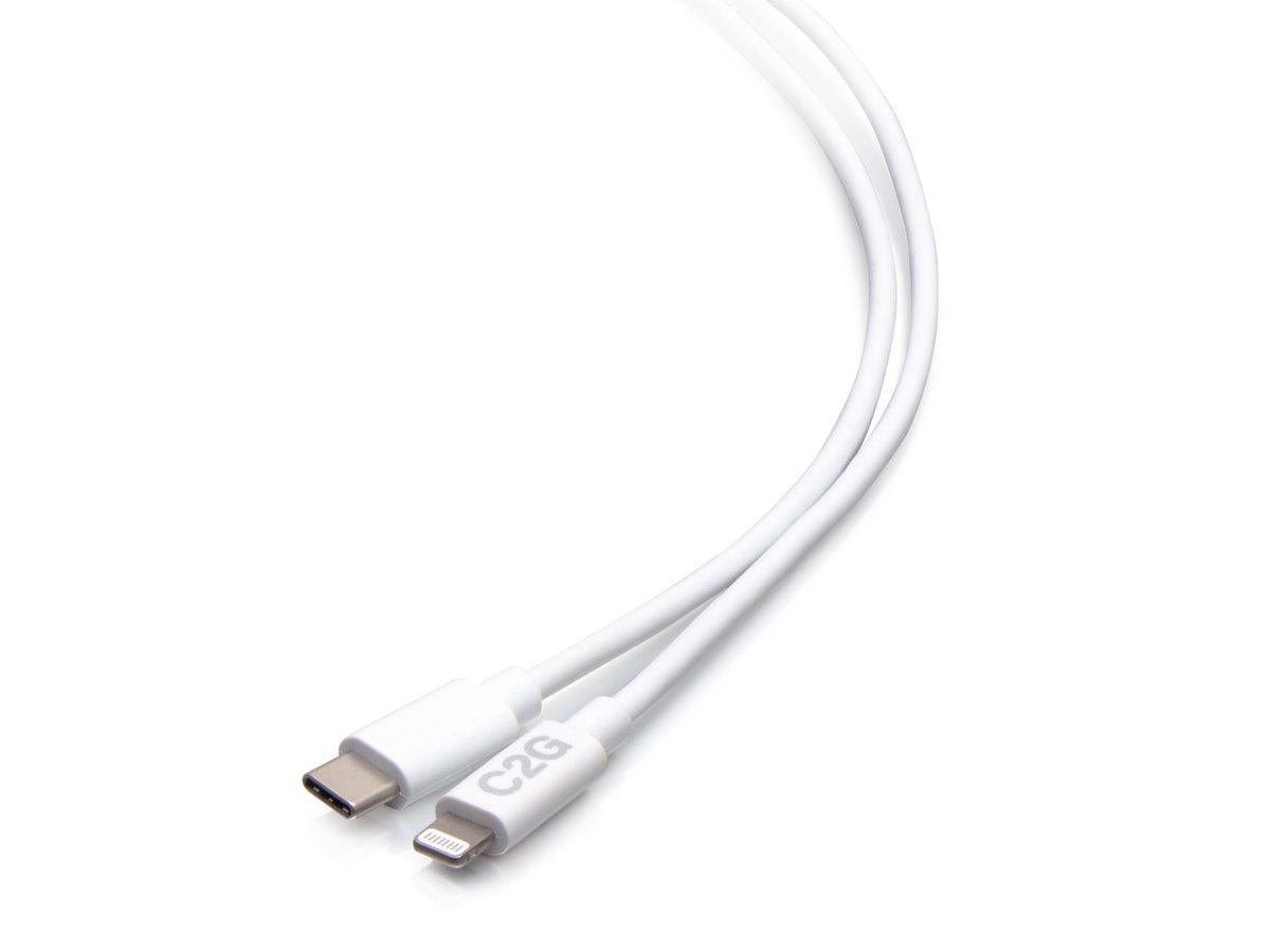 C2G 10FT WHITE USB C TO LIGHTNING