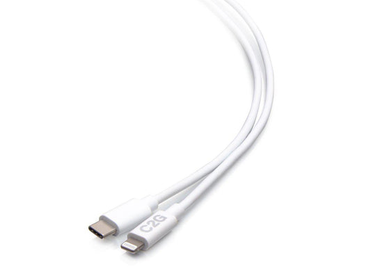 C2G 10FT WHITE USB C TO LIGHTNING