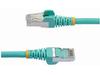 StarTech.com 35ft LSZH CAT6a Ethernet Cable, Aqua, 10 Gigabit Snagless RJ45 100W PoE Patch Cord, CAT 6A 10GbE 27AWG S/FTP Network Cable w/Strain Relief, Fluke Tested/ETL - Low Smoke Zero Halogen Category 6A (NLAQ-35F-CAT6A-PATCH)