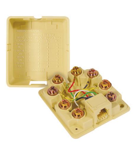 SURFACE MOUNT JACK, 6P6C, IVORY