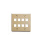 FACEPLATE, FLAT, 2-GANG, 8-PORT, IVORY