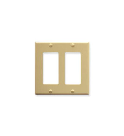 FACEPLATE, DECOREX, 2-GANG, IVORY