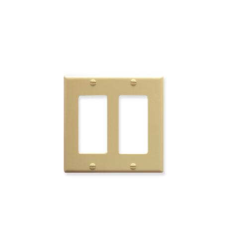 FACEPLATE, DECOREX, 2-GANG, IVORY