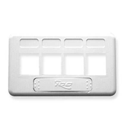 FACEPLATE, FURNITURE, TIA, 4-PORT, WHITE