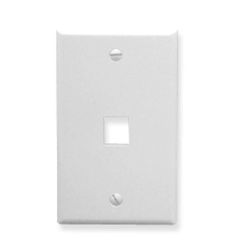 FACEPLATE, OVERSIZED, 1-PORT, WHITE