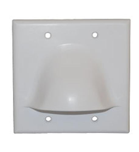 FACEPLATE 2 GANG BULK NOSE WHITE