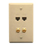 FACEPLATE IDC 2 DATA and 2 F TYPE IVORY