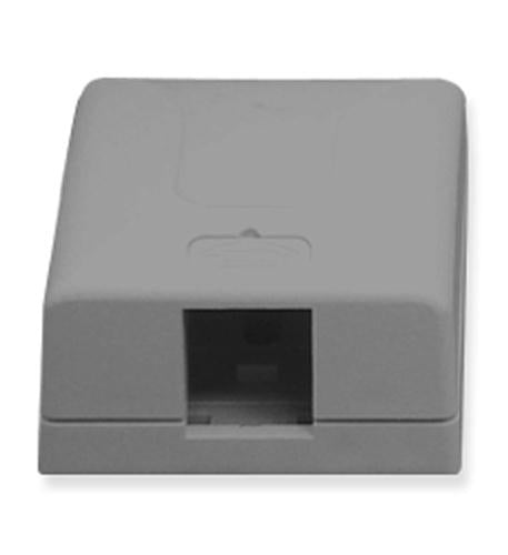 SURFACE MOUNT BOX, 1-PORT, GRAY