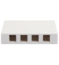 SURFACE MOUNT BOX, 4 PORT, WHITE