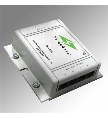 Protects four lines RJ-11 45 connectors