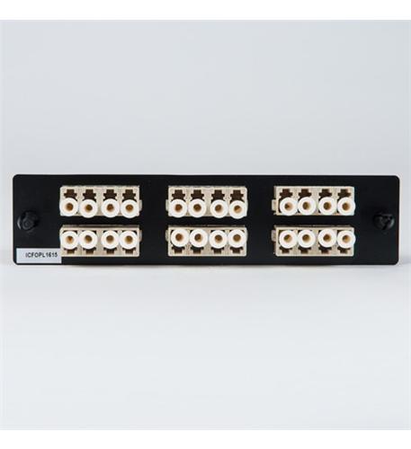 ADAPTER PANEL, 6 QUAD LC, 24F, BEIGE, MM