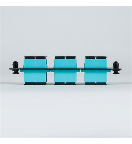 Adapter Panel, 6 Duplex SC, 12F, Aqua MM