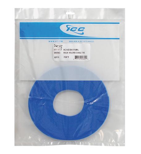 BULK VELCRO CABLE TIE 75' BLUE