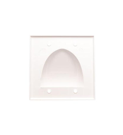 FACEPLATE 2 GANG BULK NOSE WHITE