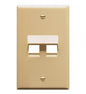 FACEPLATE, ANGLED, 1-GANG, 2-PORT, IVORY