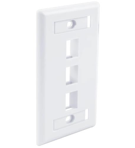 FACEPLATE ID WINDOW 3 PORT WHITE