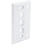 FACEPLATE ID WINDOW 3 PORT WHITE