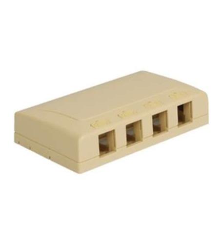 SURFACE MOUNT BOX ELITE 4-PORT IVORY