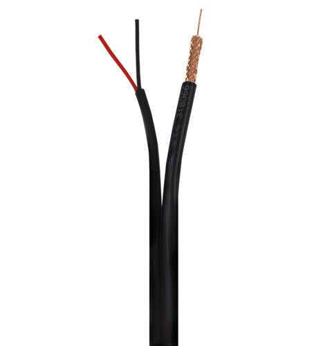 500 FT RG59 & 18-2 SIAMESE BLACK CABLE