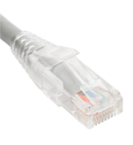 PATCH CORD, CAT6, CLEAR BOOT, 7' GRAY