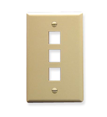 FACEPLATE, OVERSIZED, 3-PORT, IVORY