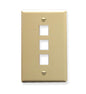 FACEPLATE, OVERSIZED, 3-PORT, IVORY