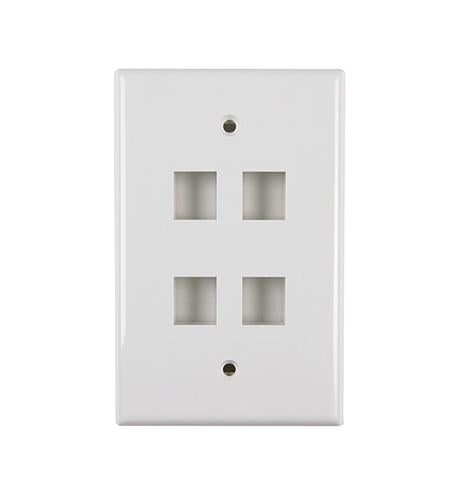 FP04PWH-SPK FACEPLATE 4 PORT WHITE