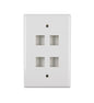 FP04PWH-SPK FACEPLATE 4 PORT WHITE