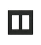 FACEPLATE, DECOREX, 2-GANG, BLACK