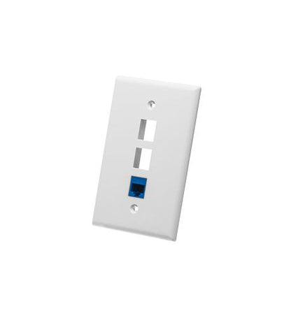 FACEPLATE, OVERSIZED, 3-PORT, WHITE