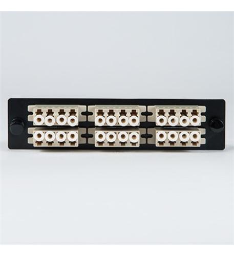 ADAPTER PANEL, 6 QUAD LC, 24F, BEIGE, MM
