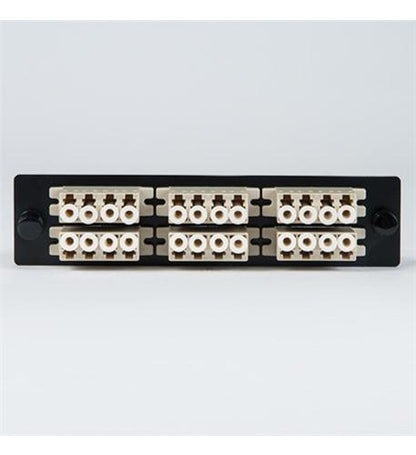 ADAPTER PANEL, 6 QUAD LC, 24F, BEIGE, MM