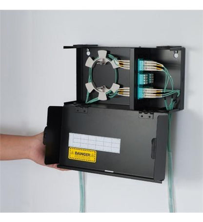 WALL ENCLOSURE,FIBER,2-PANEL,SINGLE DOOR