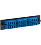 ADAPTER PANEL, 6 QUAD LC, 24F, BLUE, SM