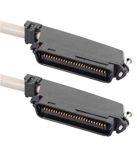 25-PAIR CABLE ASSEMBLY, M-M, 90deg, 15'