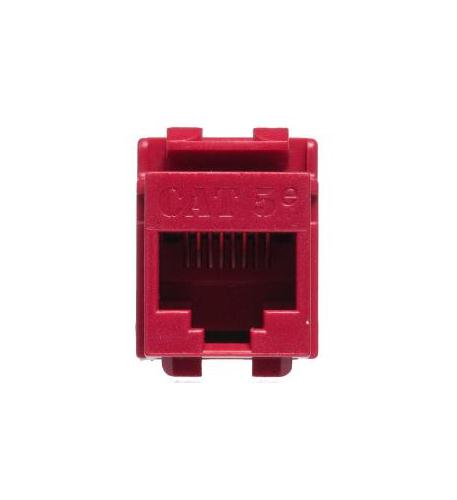 MODULE, CAT 5e, HD, 25 PK, RED