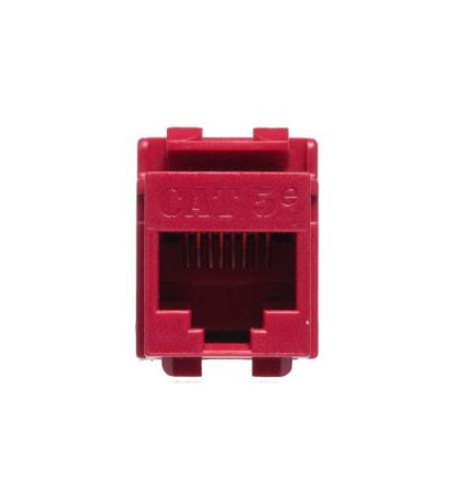 MODULE, CAT 5e, HD, 25 PK, RED