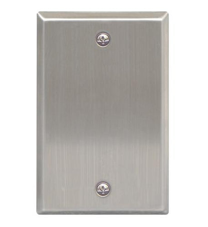 FACEPLATE 1 GANG BLANK STANLESS STEEL