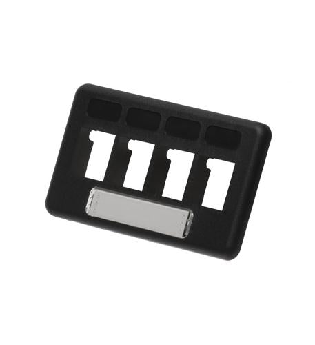 FACEPLATE, FURNITURE, TIA, 4-PORT, BLACK