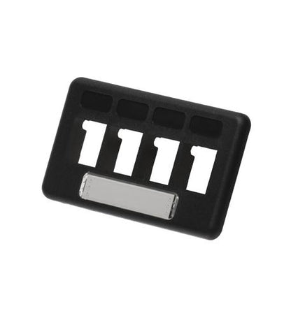 FACEPLATE, FURNITURE, TIA, 4-PORT, BLACK