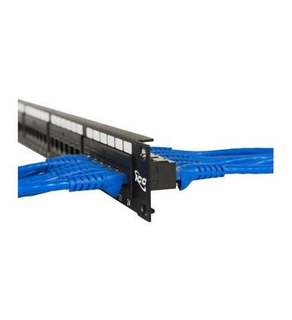 PATCH PANEL, CAT5E, FEEDTHRU, 48-P, 1RMS