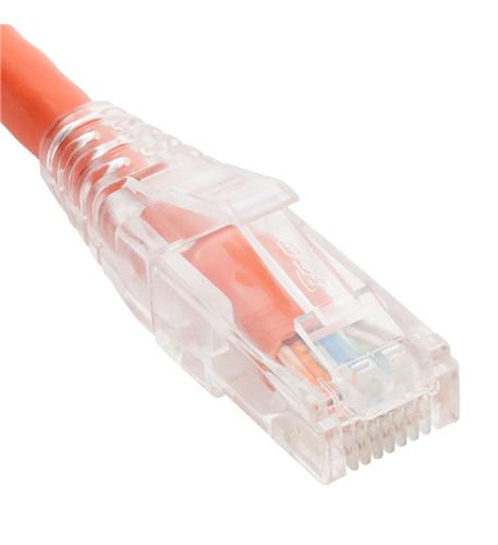 PATCH CORD CAT6 CLEAR BOOT 5' ORANGE