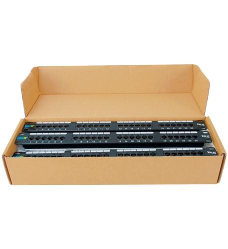 PATCH PANEL, CAT 5E, 24-PORT, 1RMS, 6 PK
