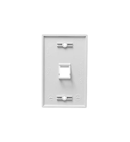 FACEPLATE, ANGLED, 1-GANG, 1-PORT, WHITE