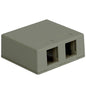 SURFACE MOUNT BOX, 2-PORT, GRAY